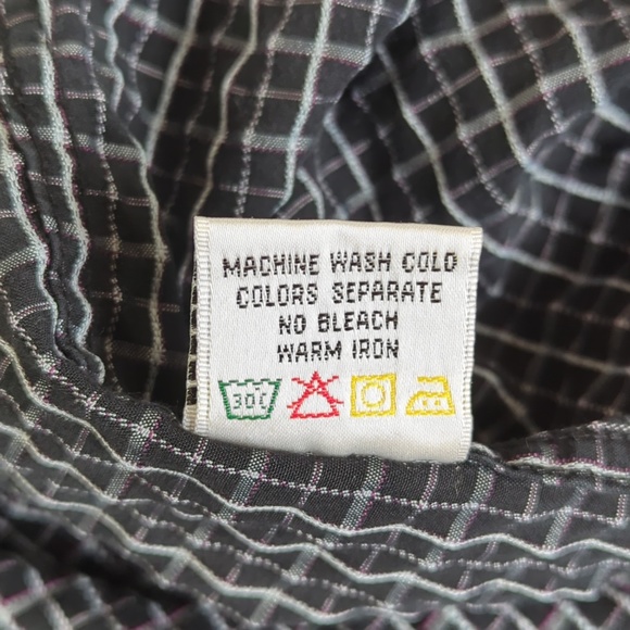 Bugatchi Uomo Men’s Black White Check Long Sleeve Button Down Shirt L - Picture 6 of 11